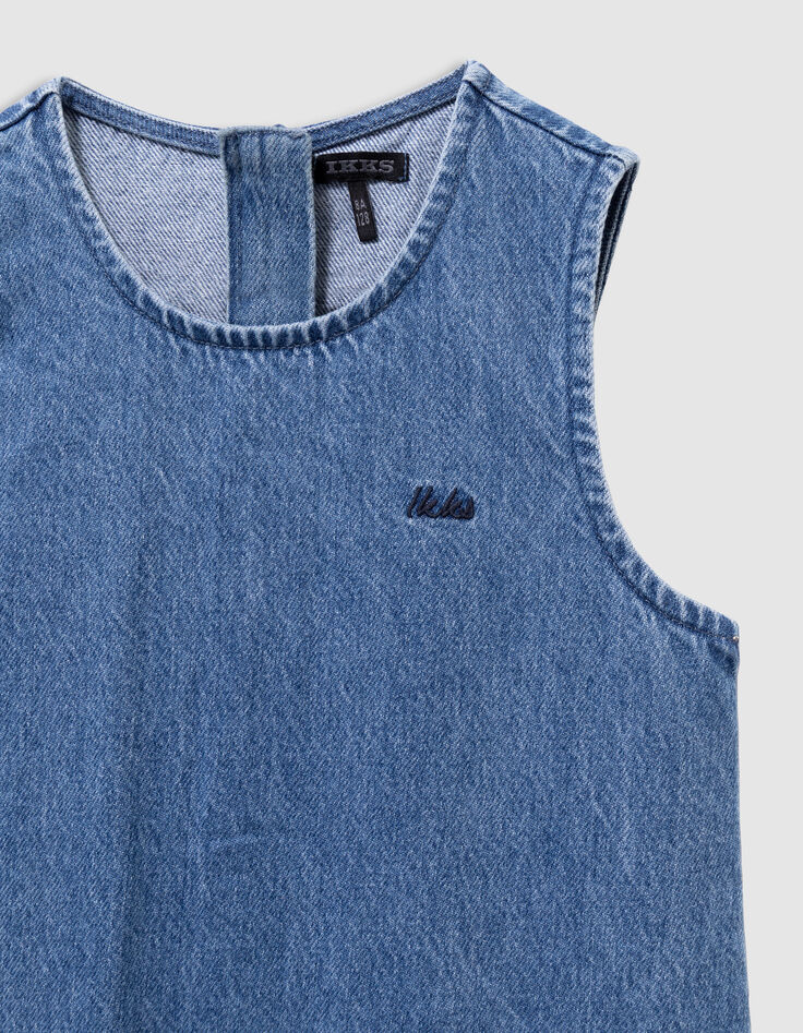 Girls’ 2-in-1 denim dress and zip-neck sweatshirt-5 Girls’ 2-in-1 denim dress and zip-neck sweatshirt-5