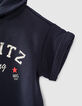 Girls’ navy sweatshirt dress-6