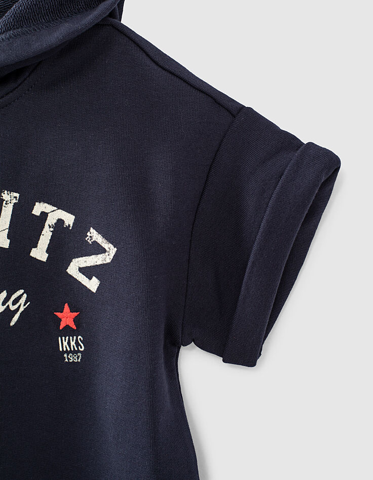 Girls’ navy sweatshirt dress-6
