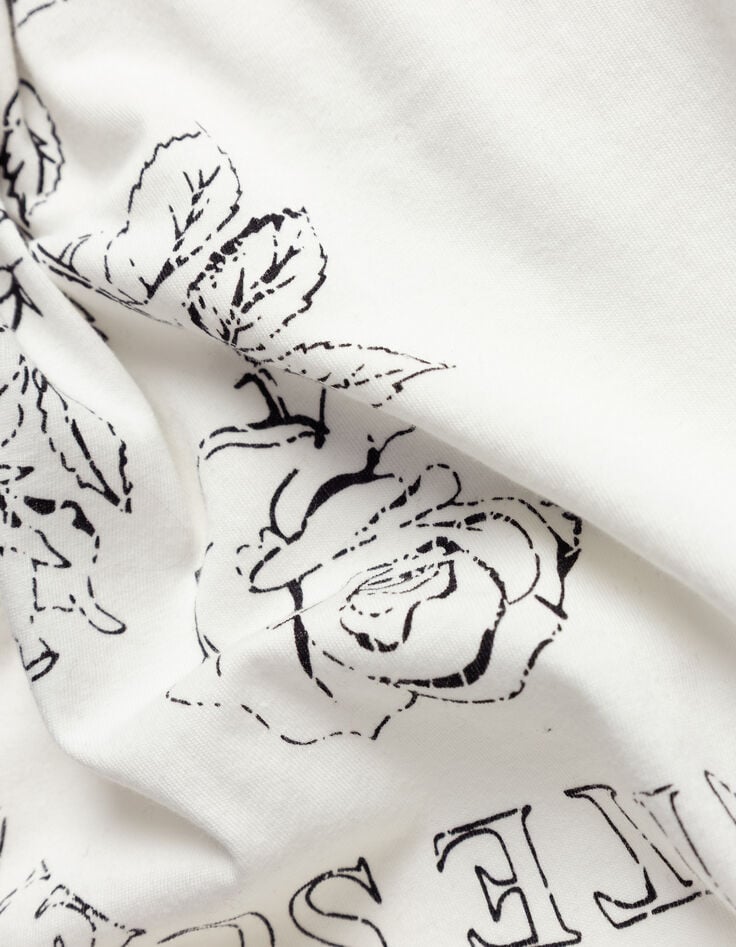 Tee-shirt blanc coton bio visuel roses et message Femme-6 Tee-shirt blanc coton bio visuel roses et message Femme-6