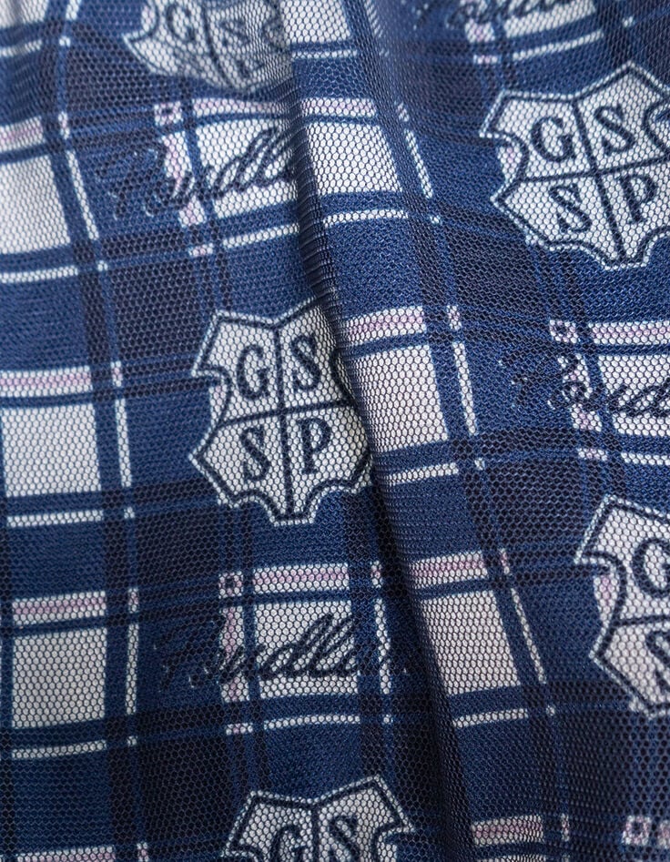 Falda azul marino bimaterial tul Harry Potter niña-8