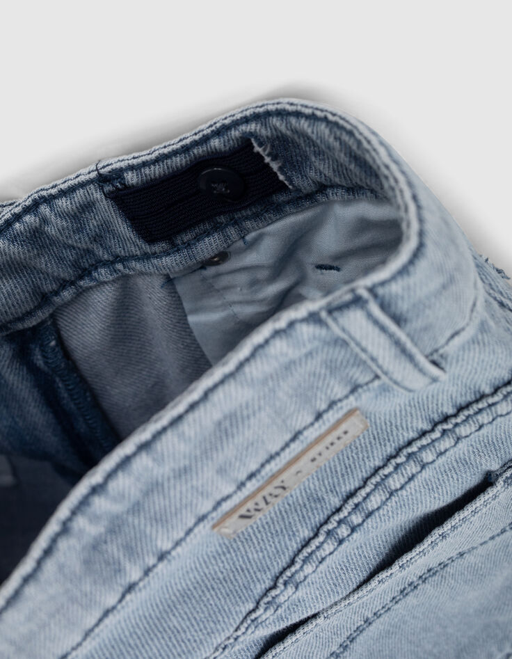 Blauwe baggy jeans biokatoen meisjes-3