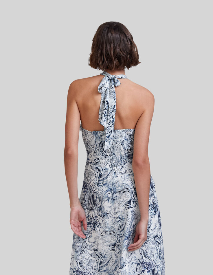 Robe écrue LENZING™ ECOVERO™ imprimé tatoo Femme-7 Robe écrue LENZING™ ECOVERO™ imprimé tatoo Femme-7