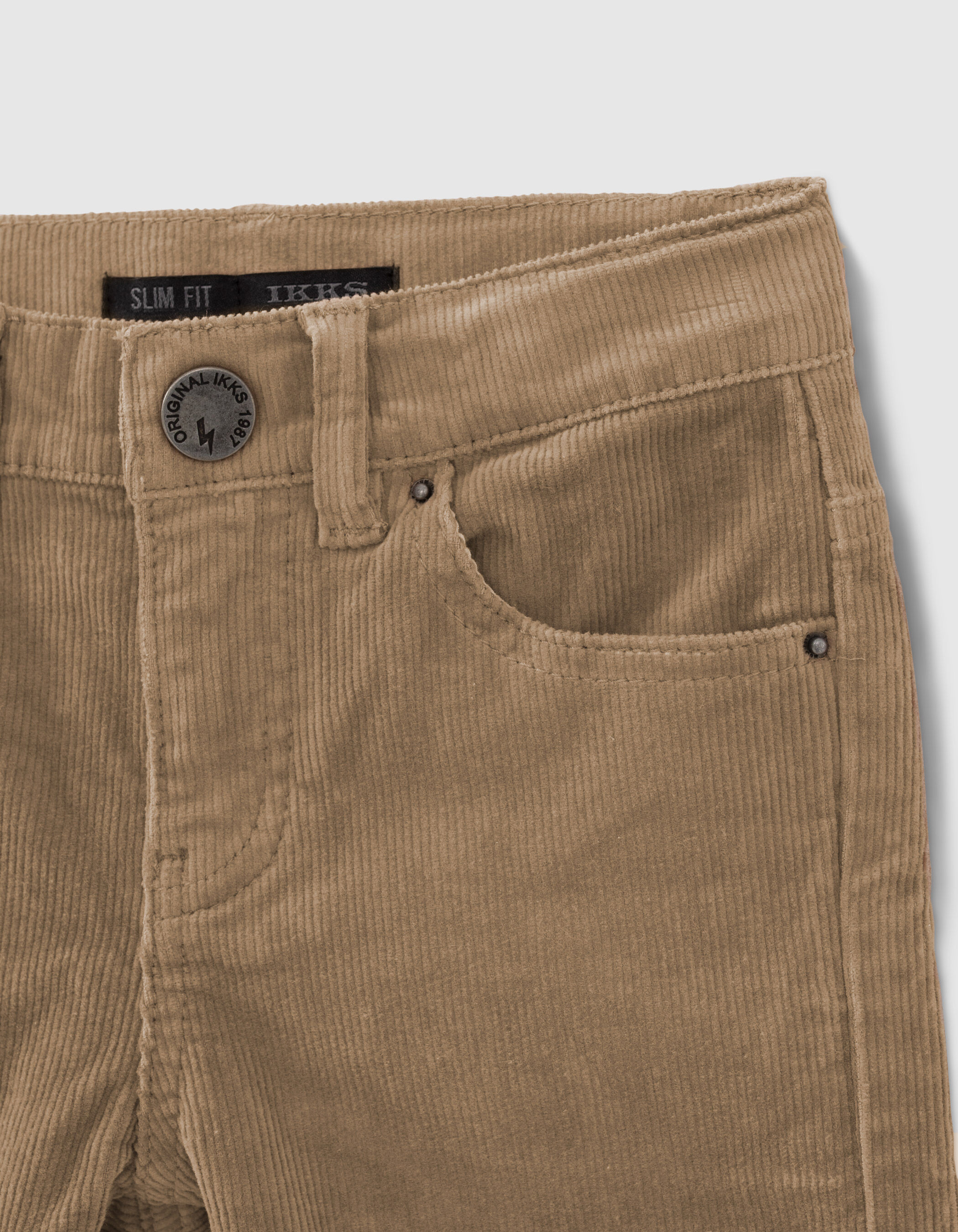 Boys mocha corduroy SLIM trousers