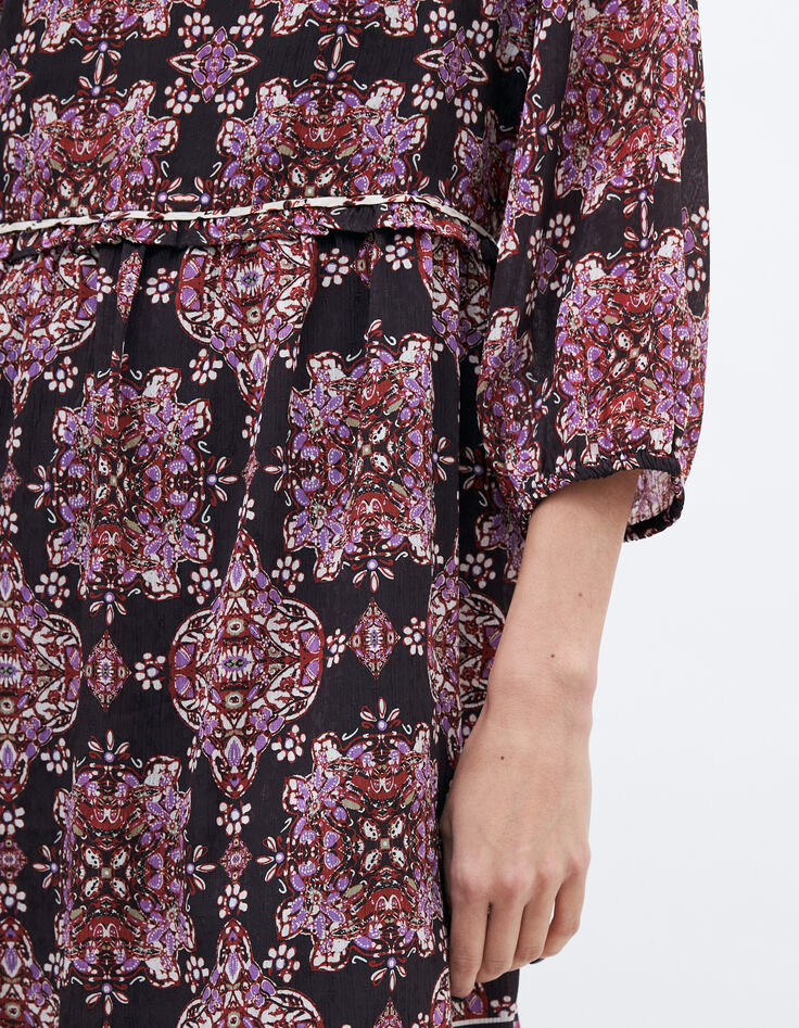 Kurzes Damenkleid im Bohemien-Print-4