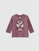 Camiseta dark purple algodón ecológico casco bebé niño -1