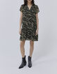 Women’s khaki camouflage jungle print dress-1