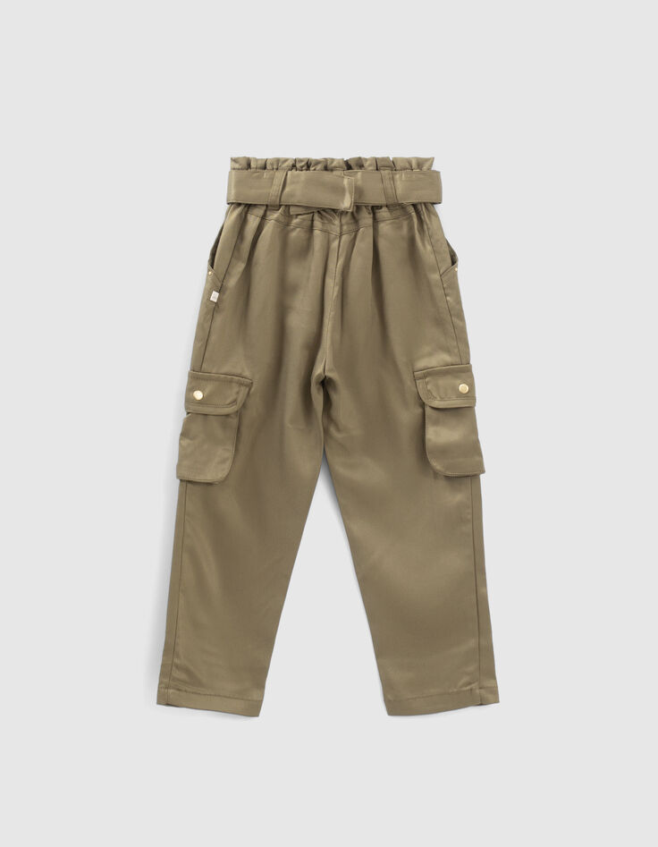 Kaki battlebroek in Lenzing™ Tencel Lyocell™meisjes-2