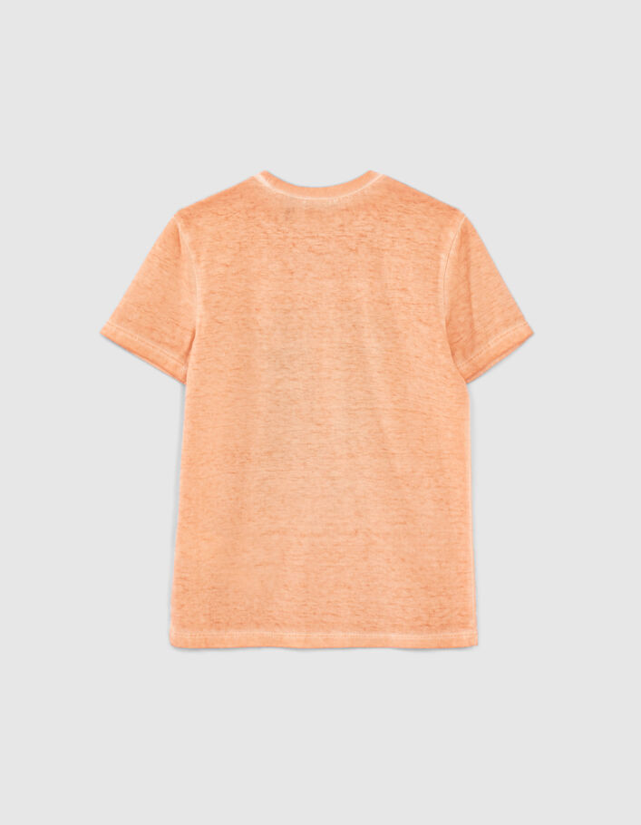 Orangefarbenes Jungen-T-Shirt mit Ranger-Stiefeln - IKKS