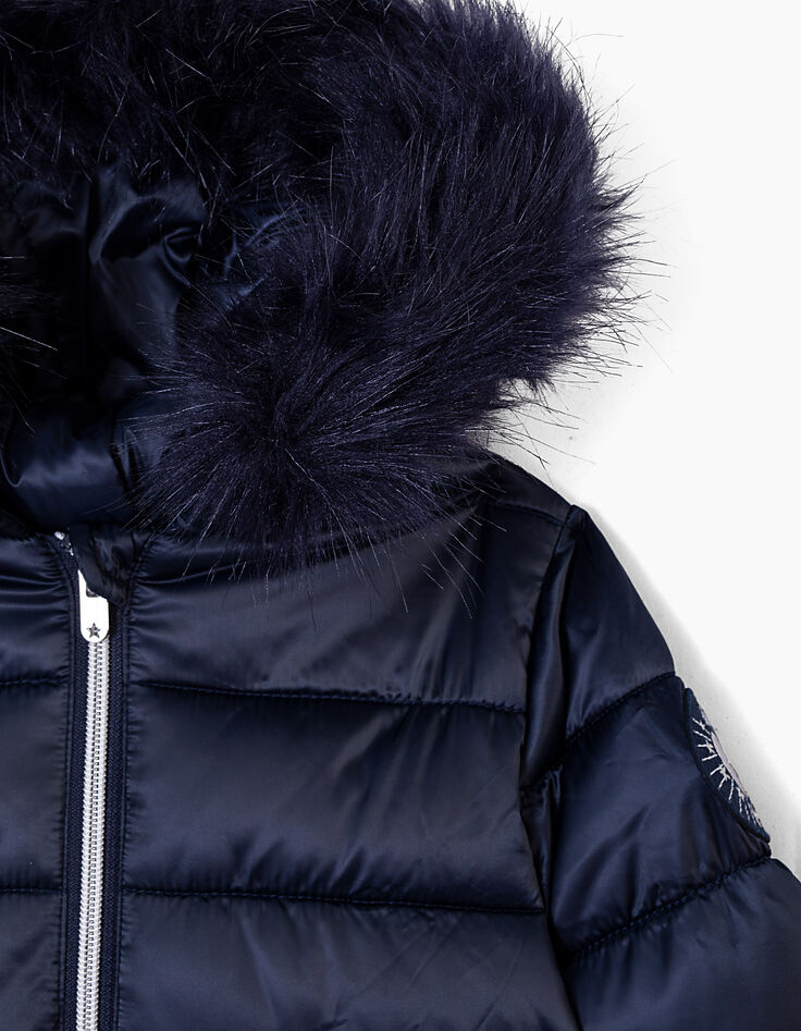 Doudoune navy avec dentelle navy fille-4