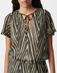Robe noire motif chevrons dorés Femme-5