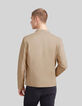 Kort beige jack ritszakken Heren-3