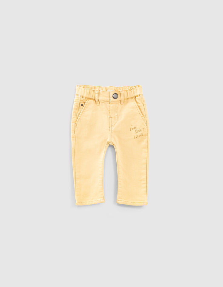 Baby boys’ wheat organic cotton knitlook jeans-1