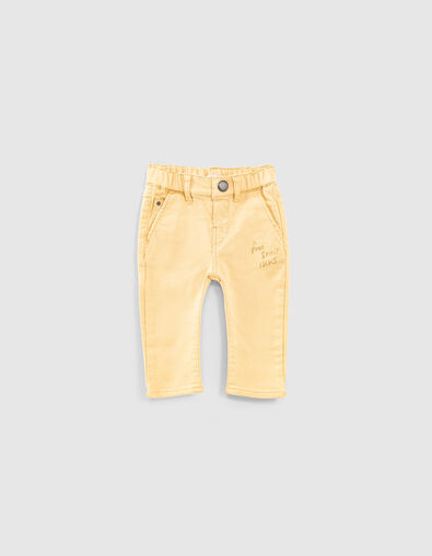Baby boys’ wheat organic cotton knitlook jeans - IKKS