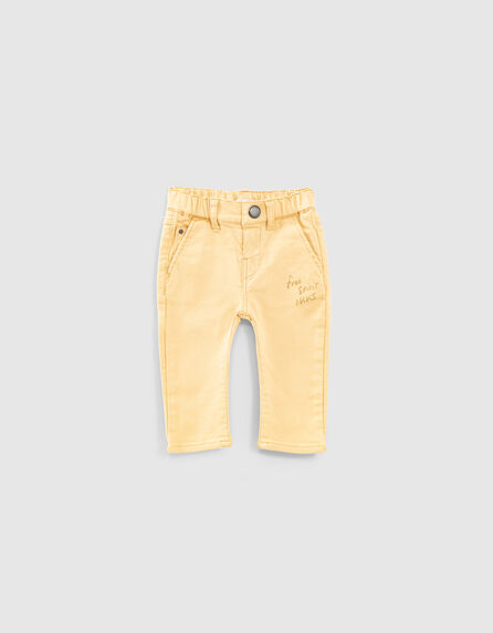 Baby boys’ wheat organic cotton knitlook jeans