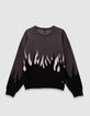 Boys’ grey flame motif jacquard knit sweater-4
