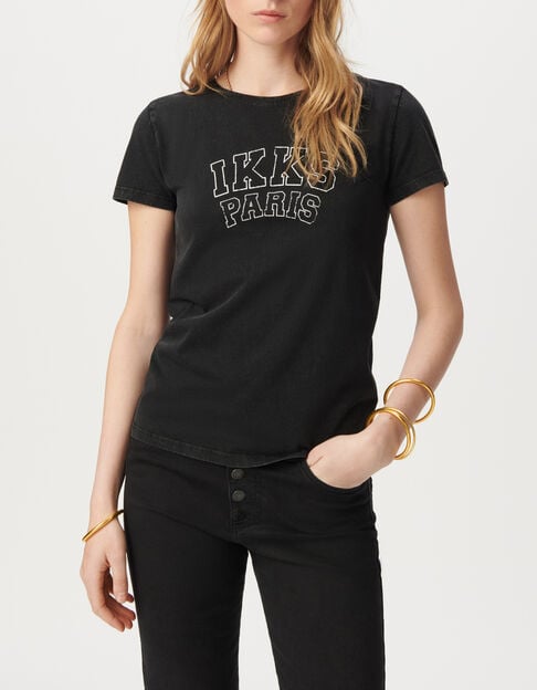 Tee-shirt manches courtes gris message - IKKS