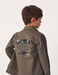 Boys’ bronze safari jacket with embroidery on back-2