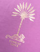 T-shirt violet coton bio palmier-tigre copper fille-6