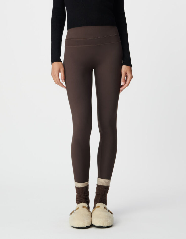 Pantal&oacute;n pitillo marr&oacute;n punto mujer-3