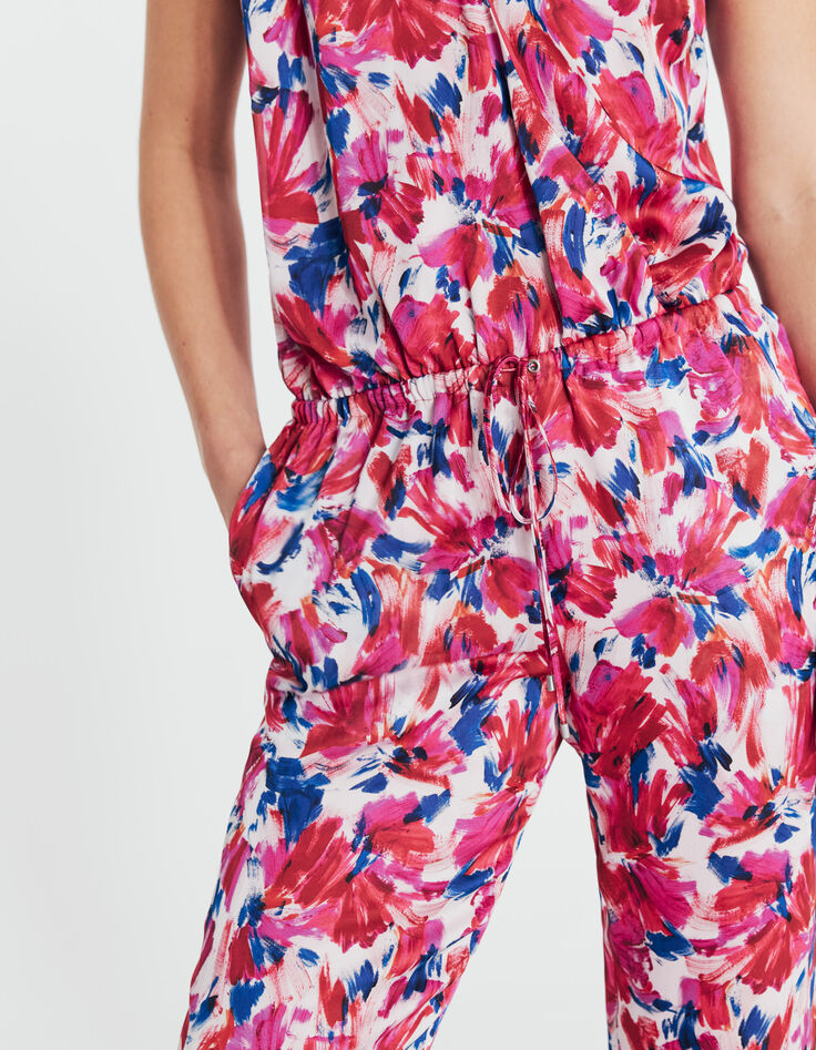 Combinaison en voile imprimé floral flash recycle femme-5