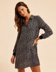 Robe noire imprim&eacute; cachemire pliss&eacute; dos I.Code-3