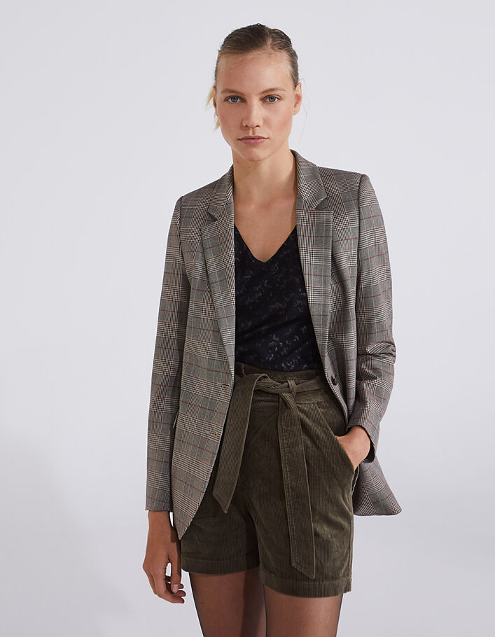 Chaqueta traje revest. capucha extraíble mujer-2