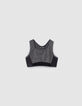 Weißes 2-in-1-Mädchenshirt mit grauem BH-6