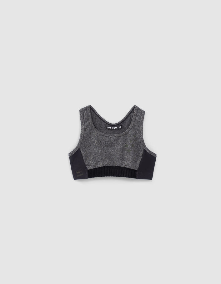 2-in-1 wit T-shirt en grijze bustier meisjes-4