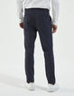 Pantal&oacute;n de traje SLIM azul oscuro falso liso Hombre-2