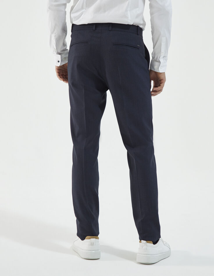Pantal&oacute;n de traje SLIM azul oscuro falso liso Hombre-2