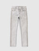 White Grey Slim-M&auml;dchenjeans mit Kettchen seitlich  -1