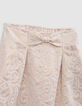 Jupe courte dorée jacquard baroque fille-3