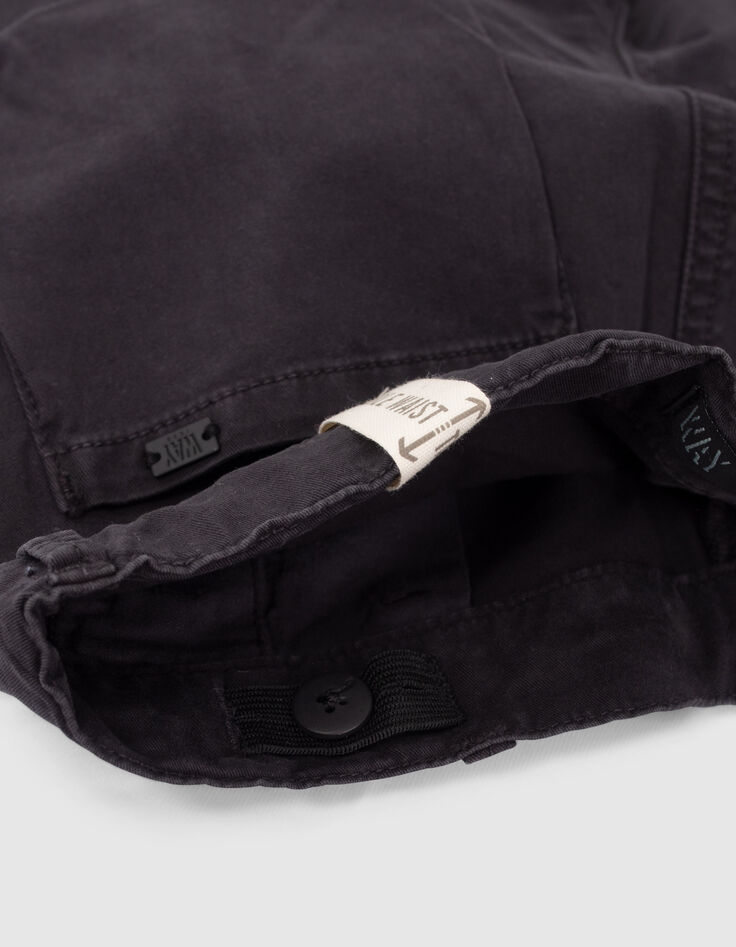 Pantalon battle noir avec zip garçon -4 Pantalon battle noir avec zip garçon -4