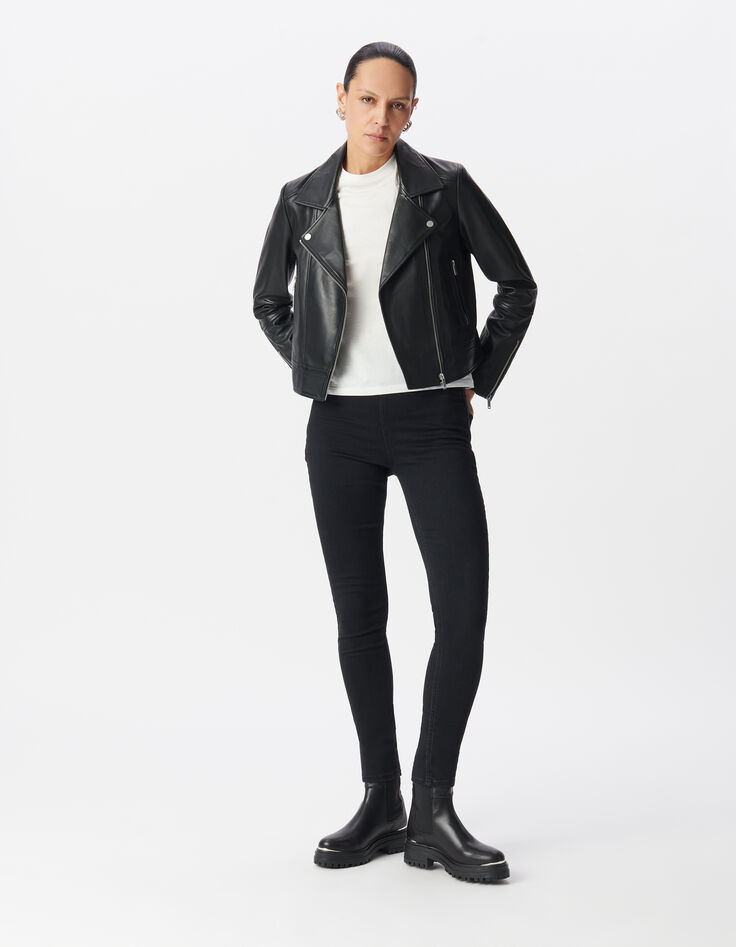Jean jegging noir powerstretch 7/8e Femme-1