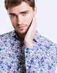 Slim fit Liberty-overhemd shadow met bloemen-5