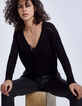 Cardigan court noir femme-1