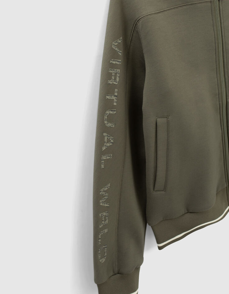 Khaki Jungen-Teddyjacke mit Kapuze-6