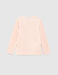 Tee-shirt rose visuel chien-marinière fille-3