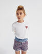 Shorts azul marino mini me lana tweed niña-2