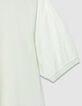 Tee-shirt oversize vert coton bio bi-mati&egrave;re Femme-8
