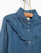 Girls' denim shirt -3