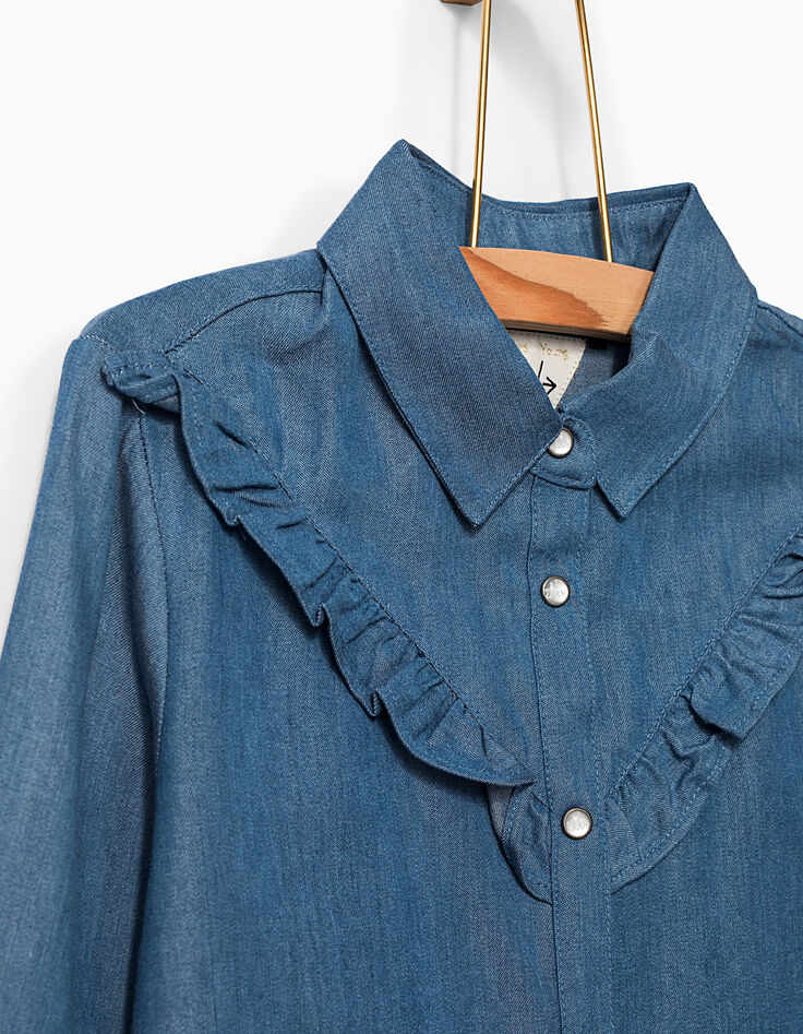 Girls' denim shirt -3