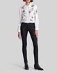 Jean SLIM noir taille basse femme-1