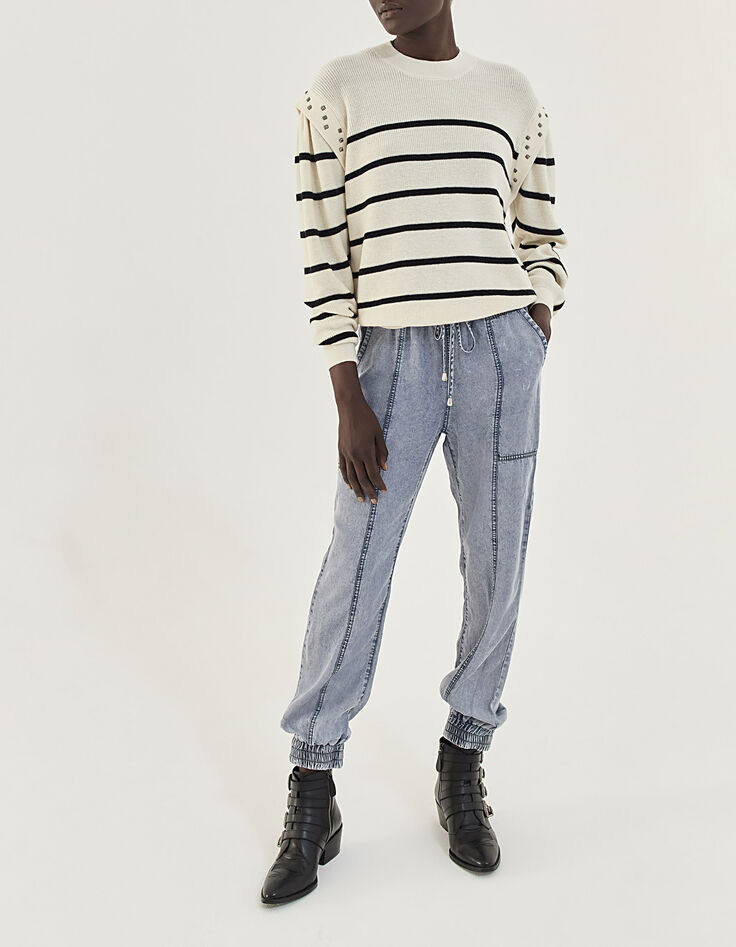 Women’s sailor sweater with studded epaulets-7