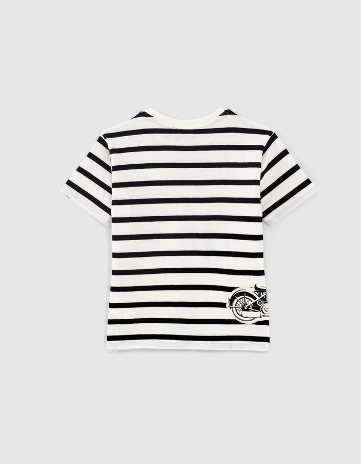 White IKKS–MICKEY T-shirt with black stripes - IKKS