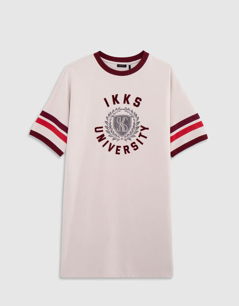 Beigefarbenes College-Girl-T-Shirt-Kleid - IKKS