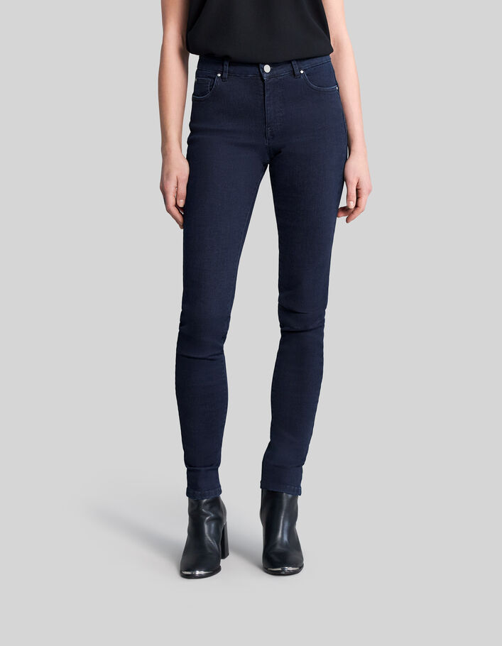 Blauschwarze Damen-Jeans Slimfilt Waterless - IKKS