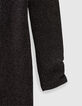 Schwarzes M&auml;dchenr&ouml;hrenkleid mit Glitzer aus Rippstrick-4