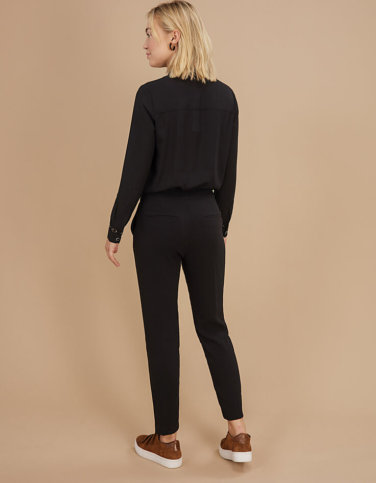 Zwarte jumpsuit kanten detail I.Code-3